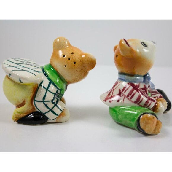 Vintage Hand Painted Ceramic Japan Leapers Bears Salt & Pepper Set - Picture 4 of 7